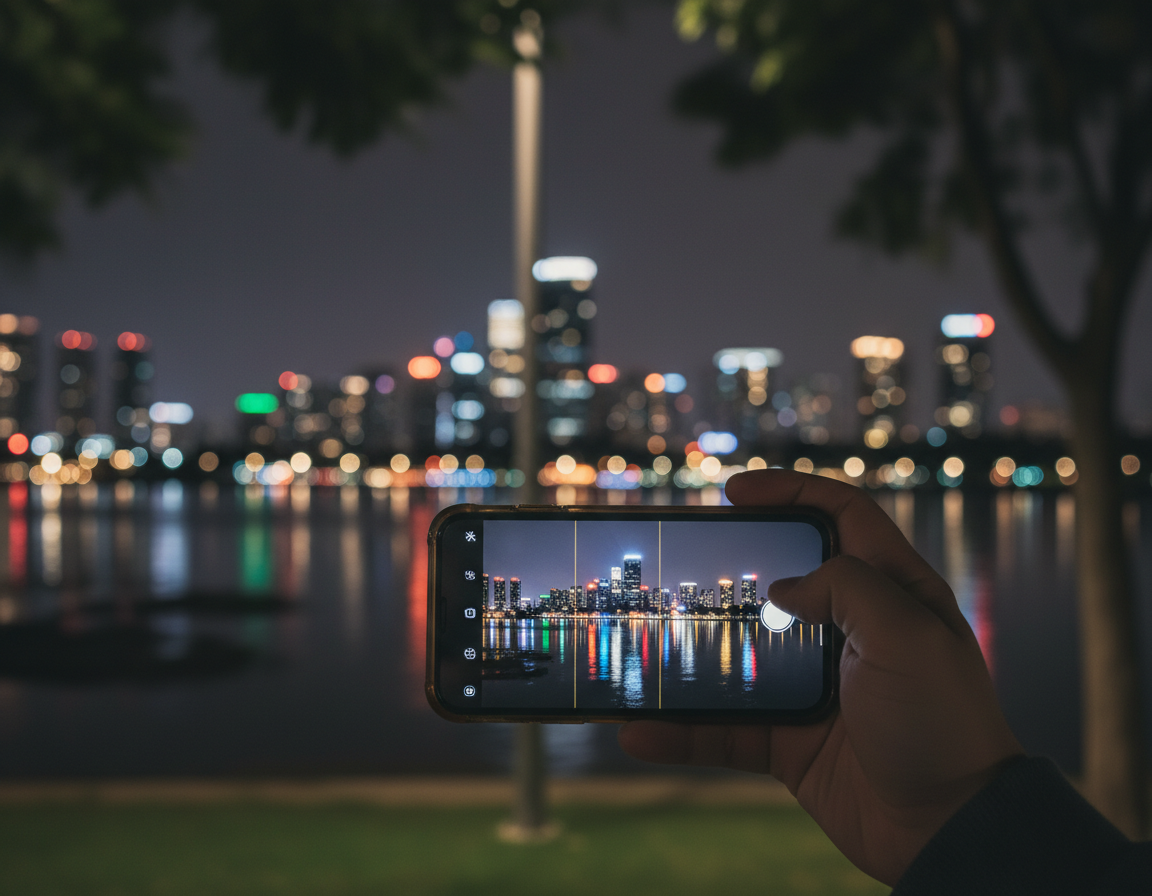 remove digital grain smartphone night photos