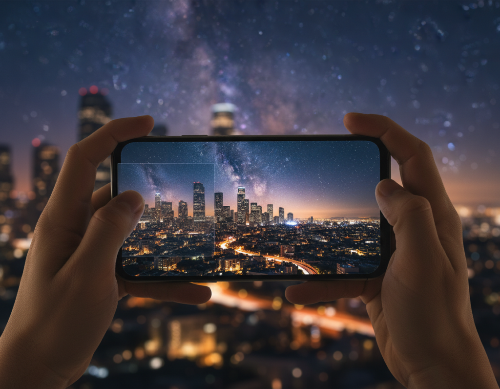 Exporting edited night photos from mobile apps while preserving original detail