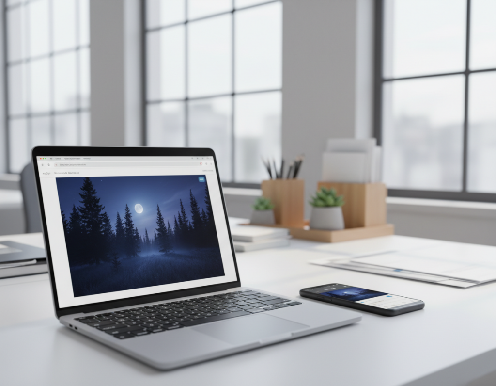 A serene, professional office environment serves as the backdrop, with large windows allowing soft, natural light to flood the space, enhancing the calm atmosphere. In the foreground, a sleek laptop displays an open email interface with a vibrant low-light image prominently showcased, highlighting details like subtle shadows and rich colors. Next to the laptop, a smartphone rests, displaying an easy-to-use file-sharing app with a preview of the same image, implying seamless transfer capabilities. In the middle ground, blurred abstract shapes of office supplies and plants add depth. The overall mood is focused and organized, emphasizing the efficiency and convenience of sharing high-quality images. The lens captures a slight depth of field, ensuring the main elements remain sharp against the softly illuminated background. A serene, professional office environment serves as the backdrop, with large windows allowing soft, natural light to flood the space, enhancing the calm atmosphere. In the foreground, a sleek laptop displays an open email interface with a vibrant low-light image prominently showcased, highlighting details like subtle shadows and rich colors. Next to the laptop, a smartphone rests, displaying an easy-to-use file-sharing app with a preview of the same image, implying seamless transfer capabilities. In the middle ground, blurred abstract shapes of office supplies and plants add depth. The overall mood is focused and organized, emphasizing the efficiency and convenience of sharing high-quality images. The lens captures a slight depth of field, ensuring the main elements remain sharp against the softly illuminated background.